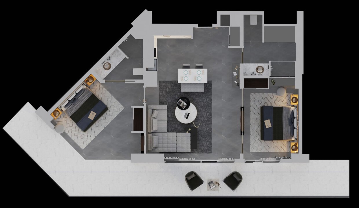 B-C-D 2+1 Floor Plan