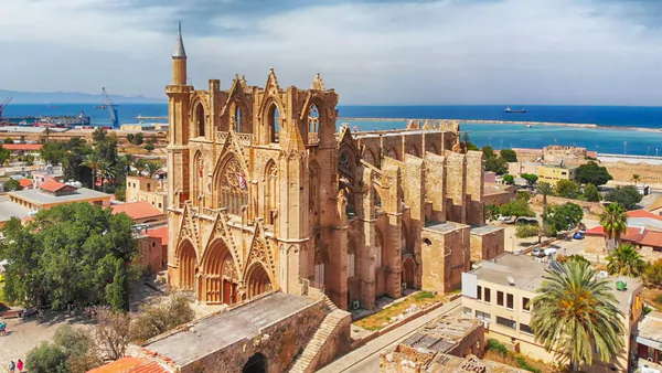Lala Mustafa Pasha mosque also known as St. Nicholas Cathedral, in Famagusta Northern Cyprus