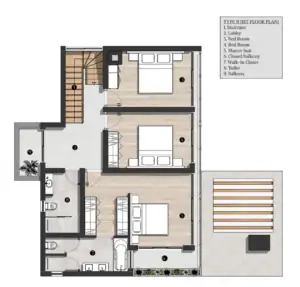 3 bed Type B first floor