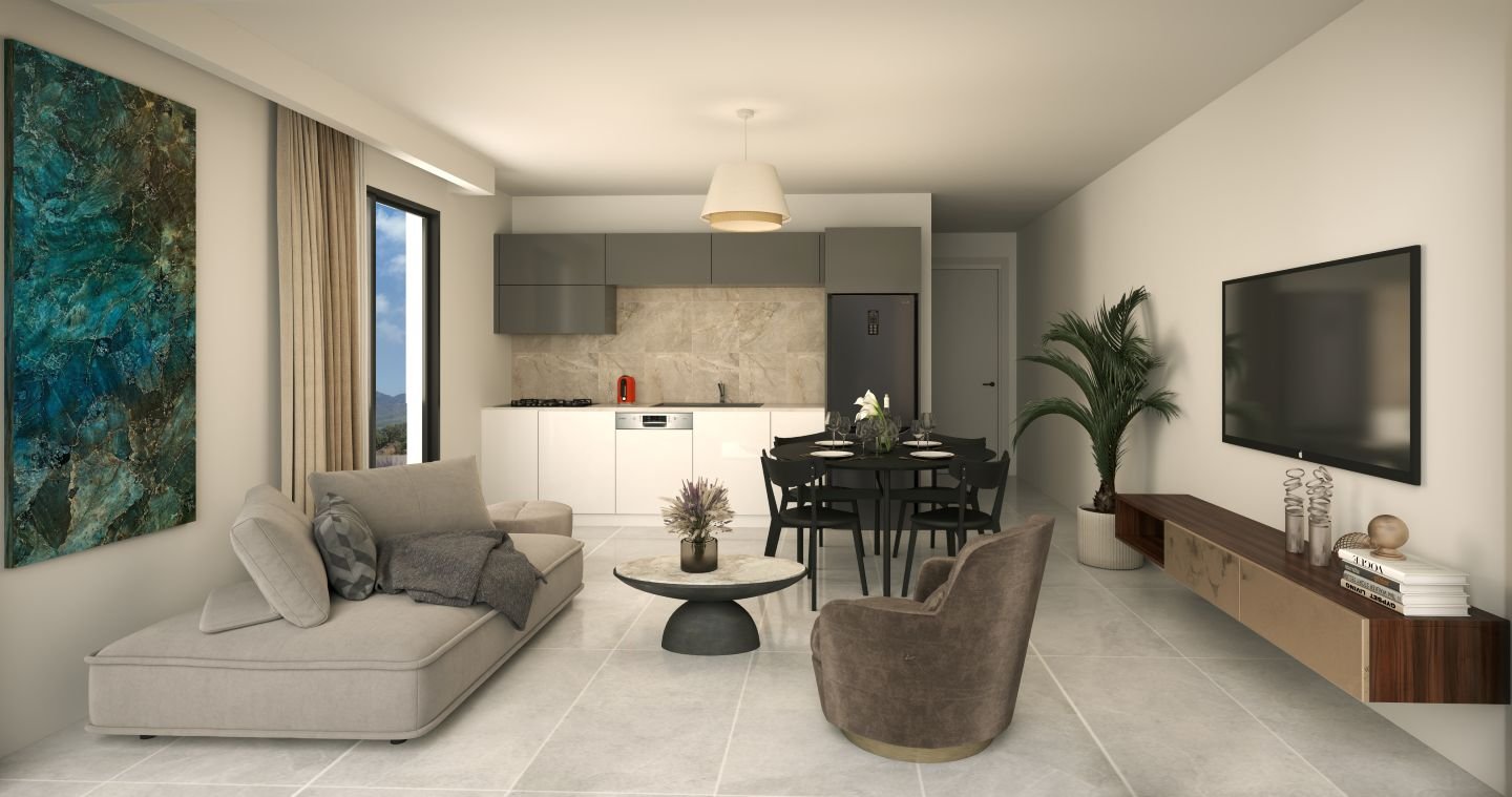 Off-Plan 1-Bedroom Apartment in Esentepe, North Cyprus | Aquamarine Nuance