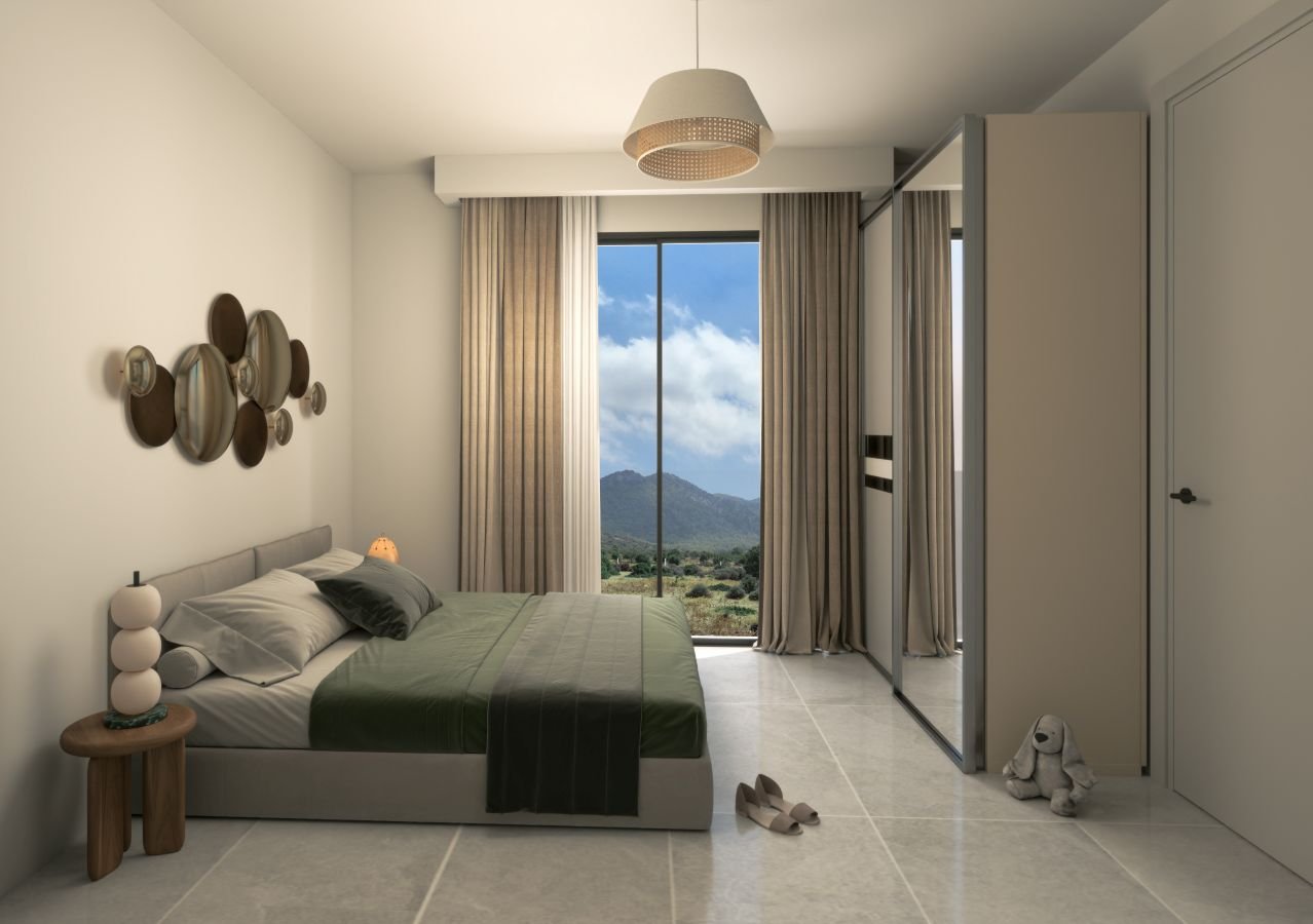 esentepe-aquamarine-2-bedroom-loft-bedroom-sea-view Ready 2-Bedroom Loft Apartment with Roof-terrace in Esentepe, North Cyprus | Aquamarine Nuance