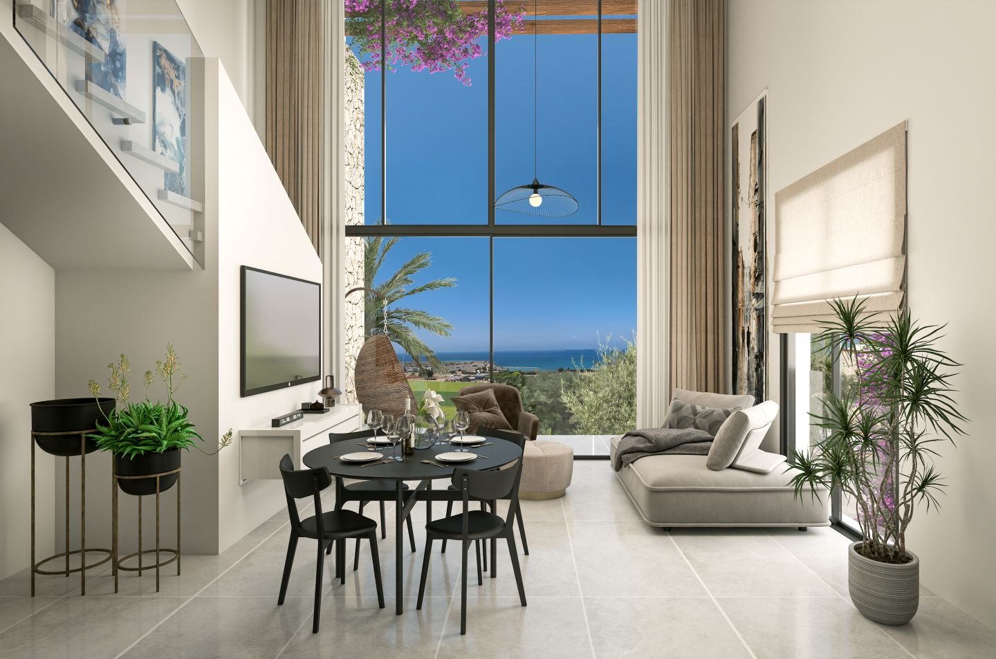 Ready 2-Bedroom Loft Apartment with Roof-terrace in Esentepe, North Cyprus | Aquamarine Nuance