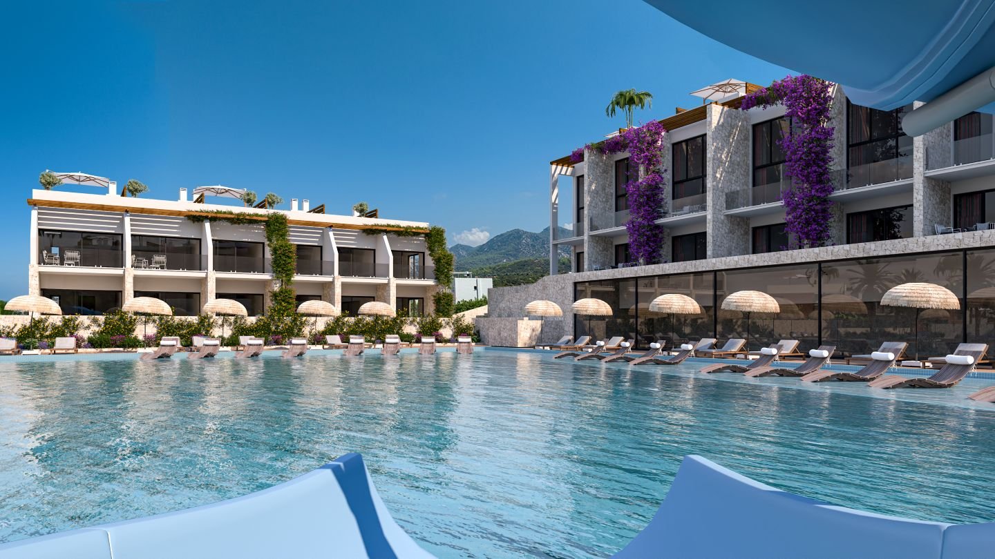 Ready 2-Bedroom Loft Apartment with Roof-terrace in Esentepe, North Cyprus | Aquamarine Nuance