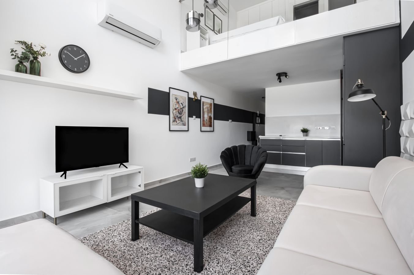 Ready 2-Bedroom Loft Apartment with Private Pool with Sea View in Esentepe, North Cyprus | Cliff