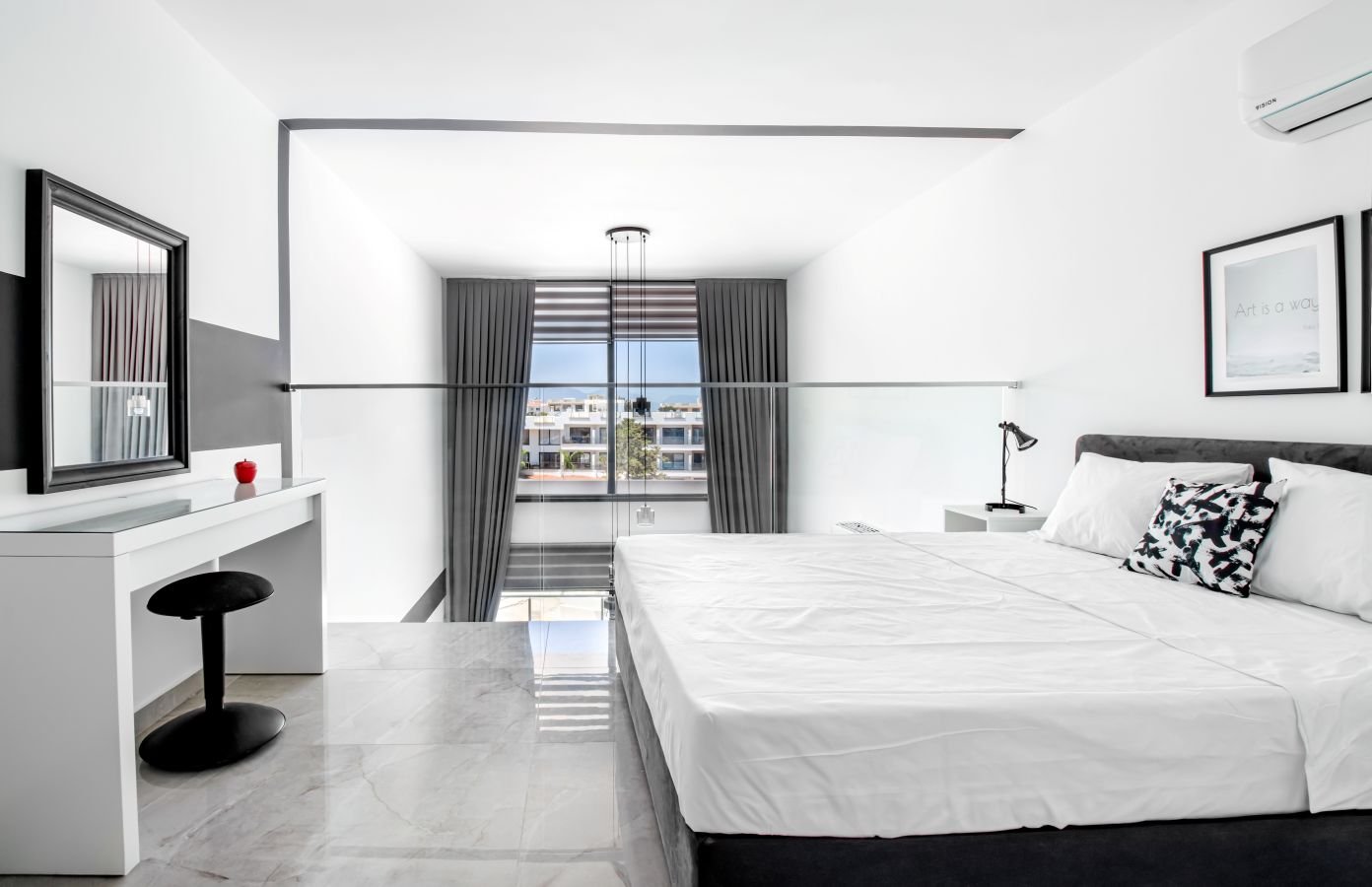 Ready 2-Bedroom Loft Apartment with Private Pool with Sea View in Esentepe, North Cyprus | Cliff