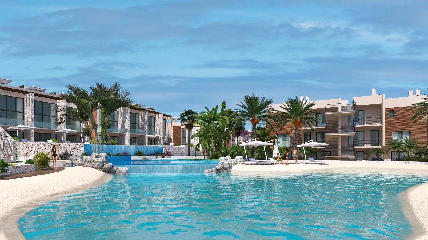 Off-Plan 1-Bedroom Apatment with the Garden in Esentepe, North Cyprus | Ultramarine Nuance