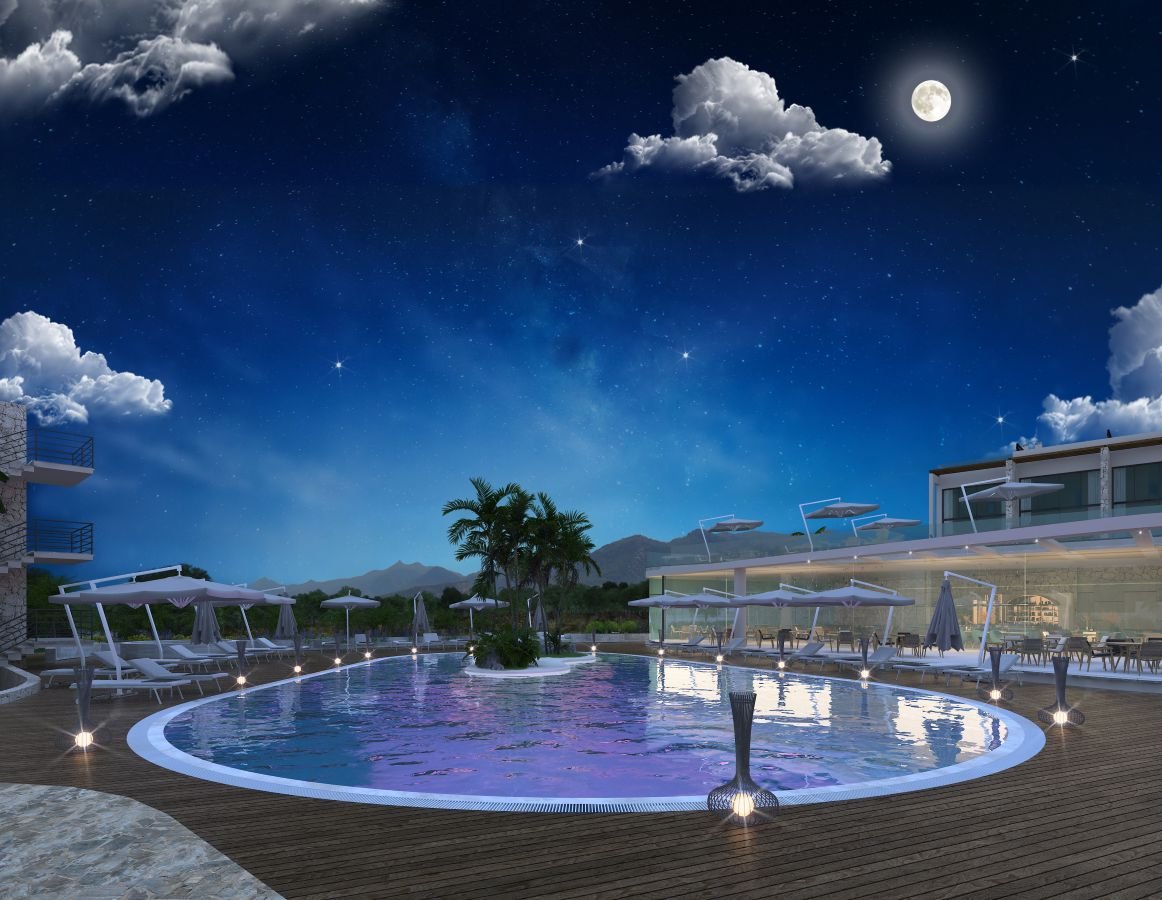 Off-Plan 1-Bedroom Apatment with the Garden in Esentepe, North Cyprus | Ultramarine Nuance