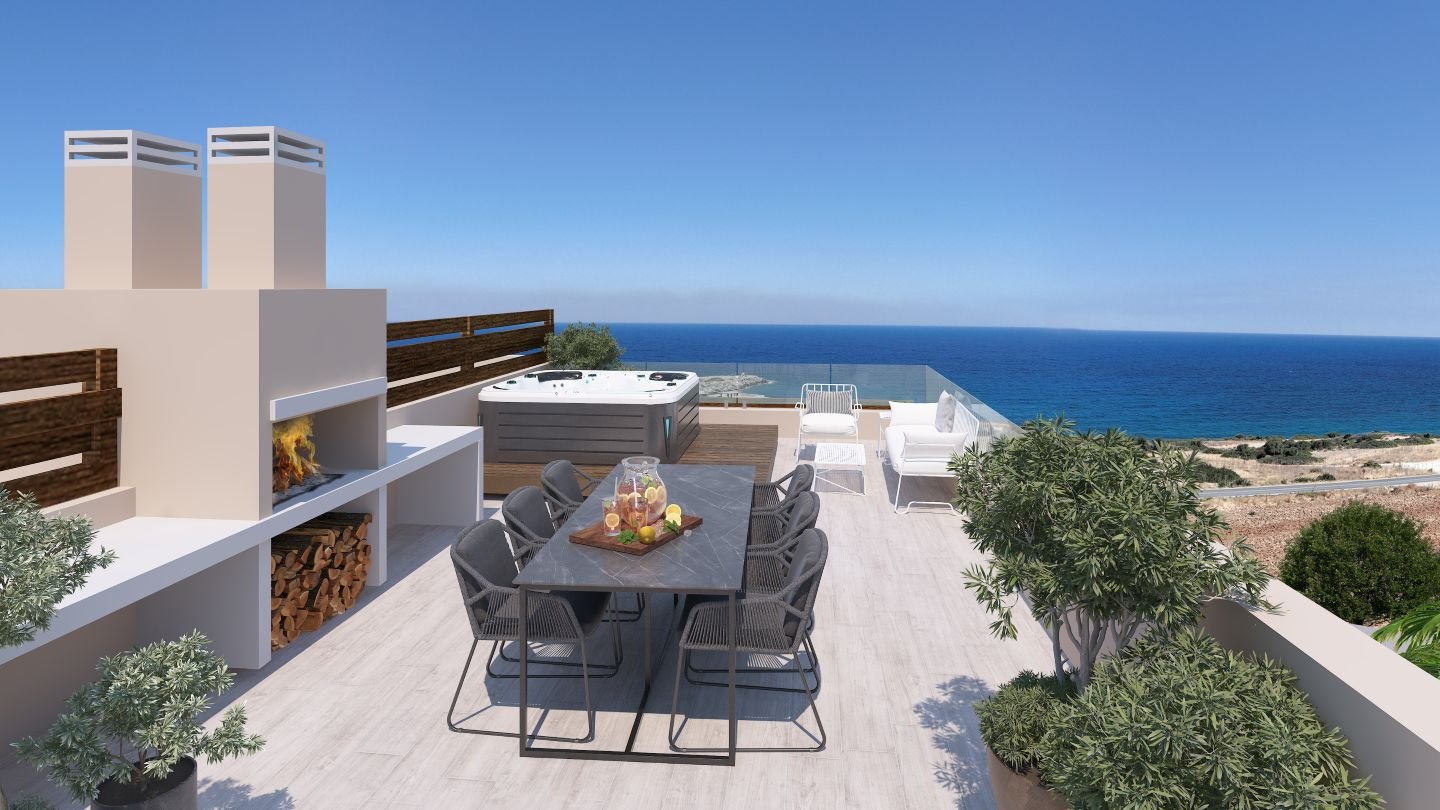 Off-Plan 1-Bedroom Apatment with the Garden in Esentepe, North Cyprus | Ultramarine Nuance