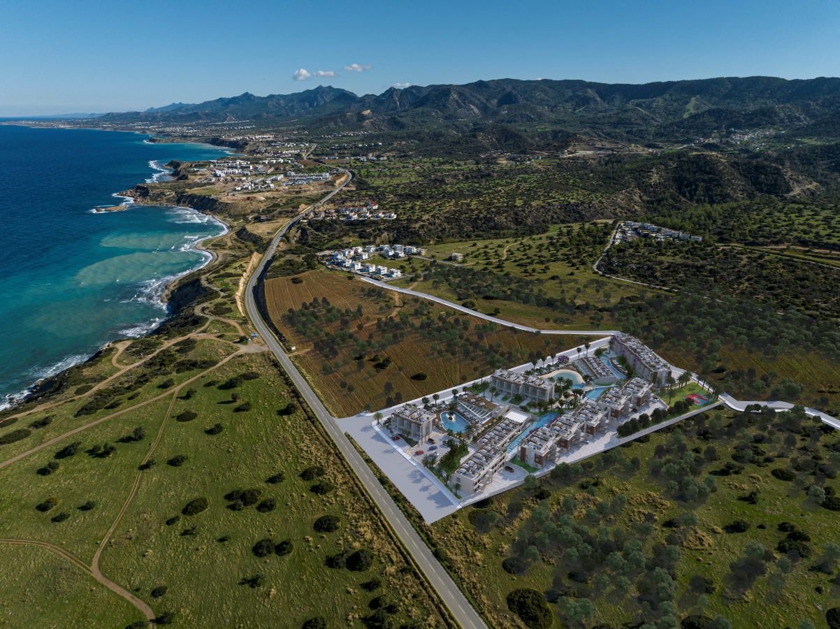 Off-Plan 1-Bedroom Apatment with the Garden in Esentepe, North Cyprus | Ultramarine Nuance