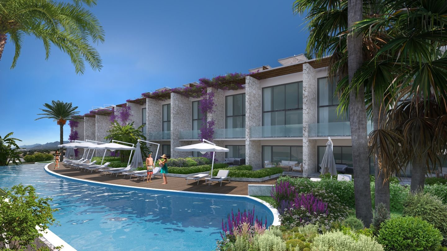 Off-Plan 1-Bedroom Apatment with the Garden in Esentepe, North Cyprus | Ultramarine Nuance