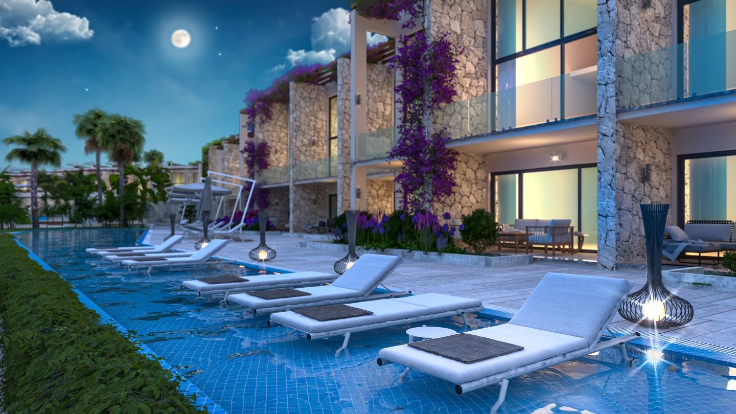 Off-Plan 2-Bedroom Loft Apartment with Roof-terrace in Esentepe, North Cyprus | Ultramarine Nuance