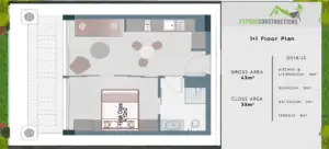 1-Bedroom Garden (1+1)