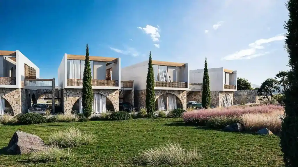 Luxury villas with private gardens and sea views in North Cyprus. Perfect for international buyers seeking high-end property.