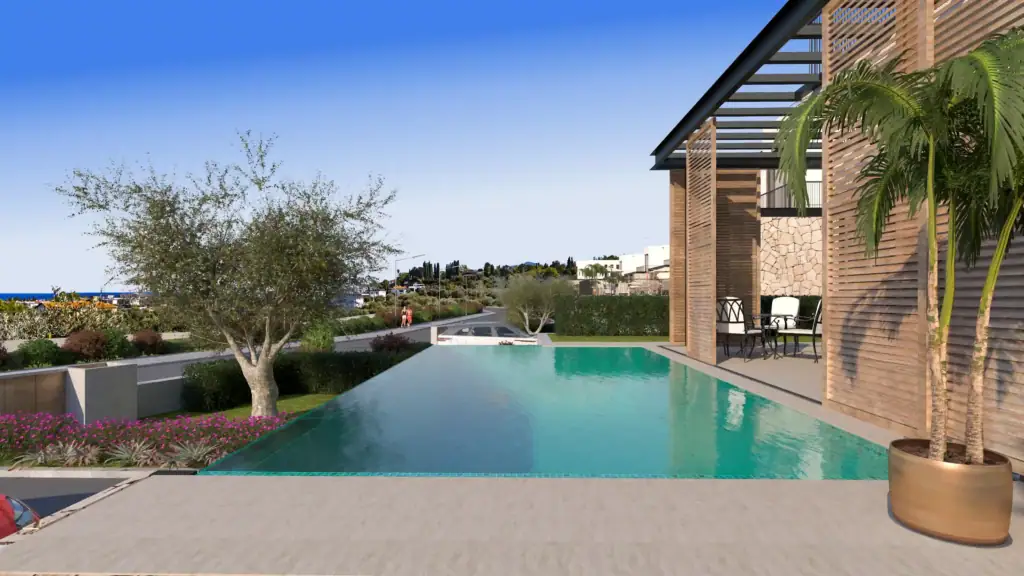 Luxury villa with private pool, modern design, and scenic views in North Cyprus. Perfect for relaxing and enjoying the Medite.
